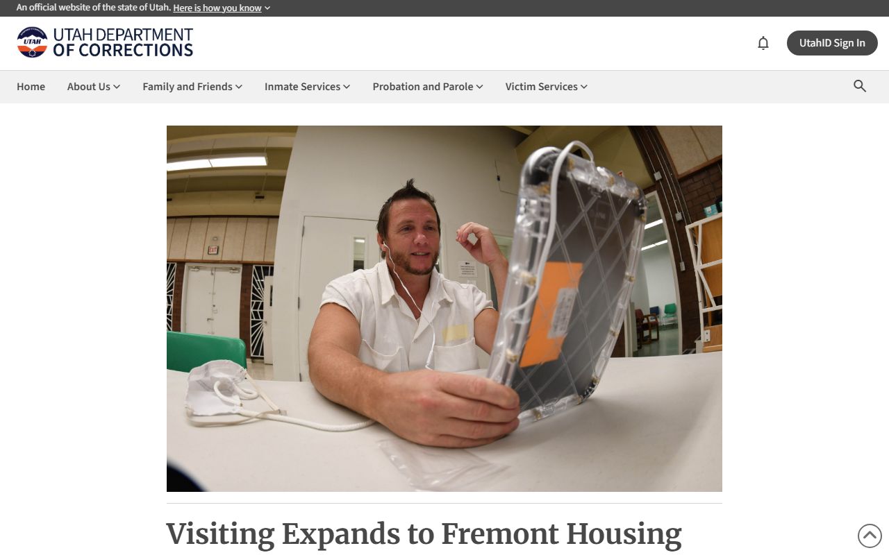 Utah State Correctional Facility UDC prison visiting rules